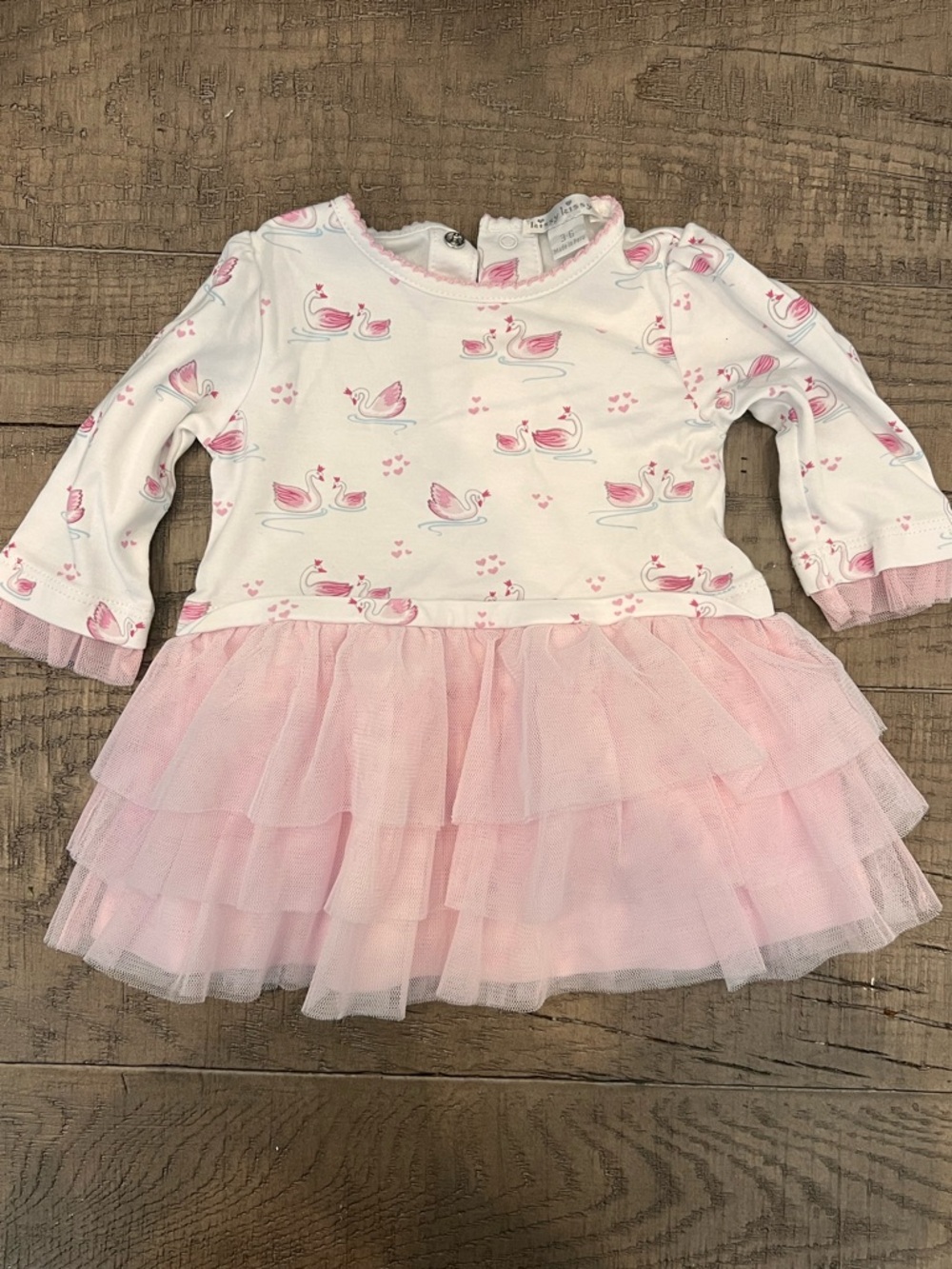 Kissy Kissy White and Pink Swan Dress